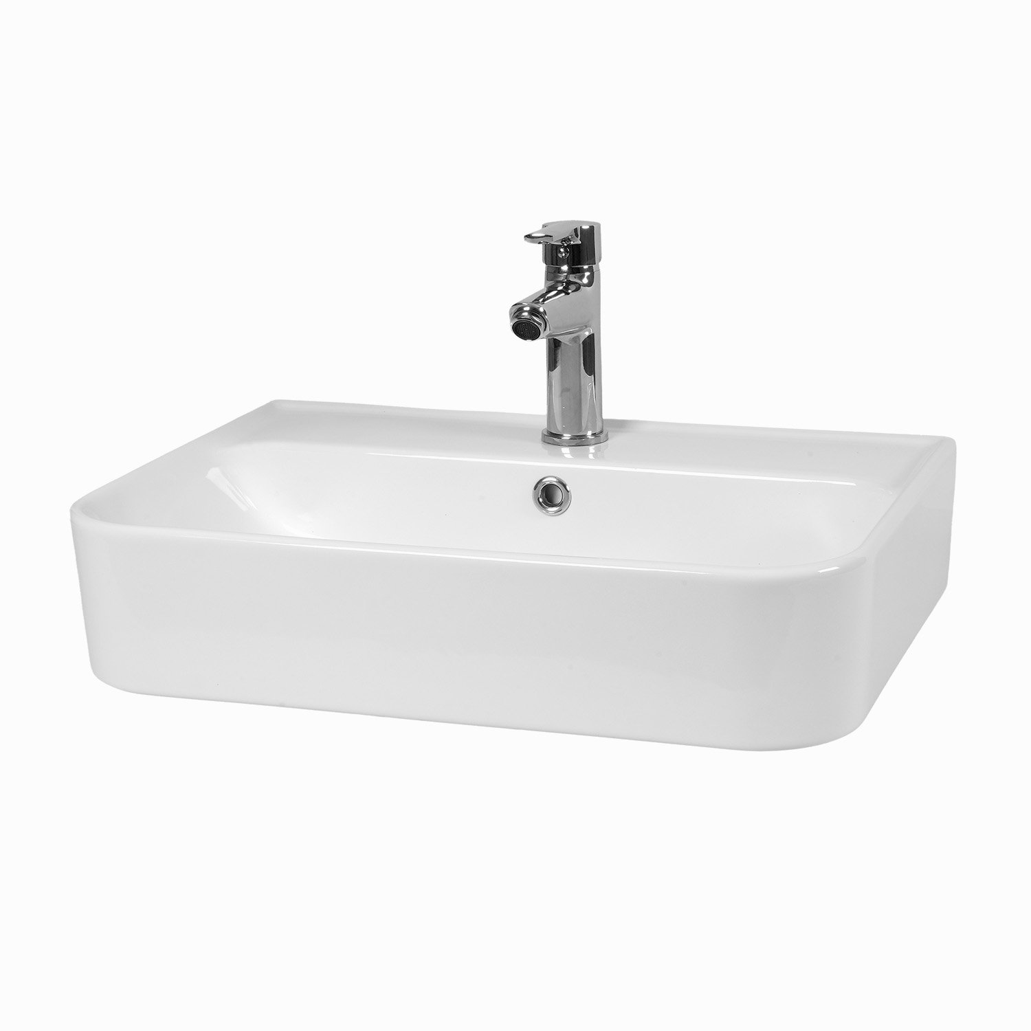 55 cm Batarya Delikli Tezgah Üstü Lavabo